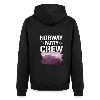 Équipage de la fête de Norvège - Veste à capuche bio Premium Unisexe - noir - Dos - Nico (187cm)