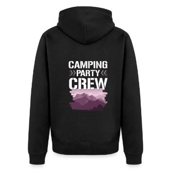 Équipe de fête de camping - Veste à capuche bio Premium Unisexe - noir - Dos - Nico (187cm)