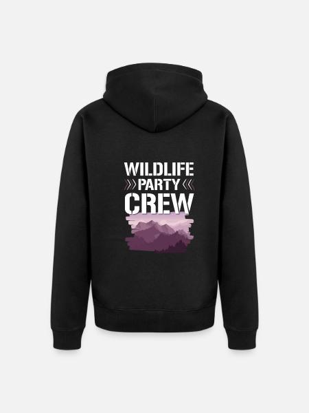 Wildlife Party Crew - Unisex Premium Bio Zip Hoodie - Schwarz