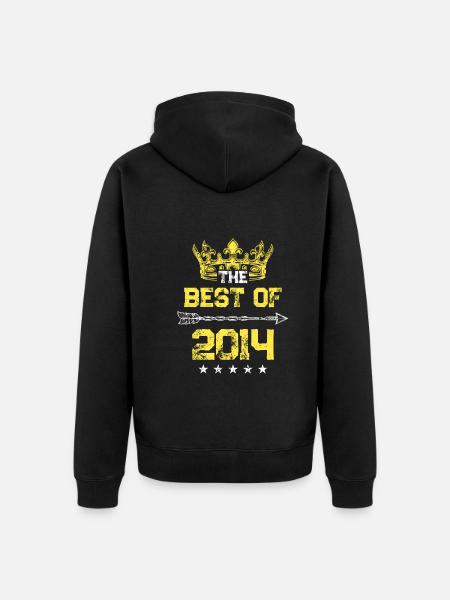 2014 best of birthday - Unisex Premium Organic Zip Hoodie - black