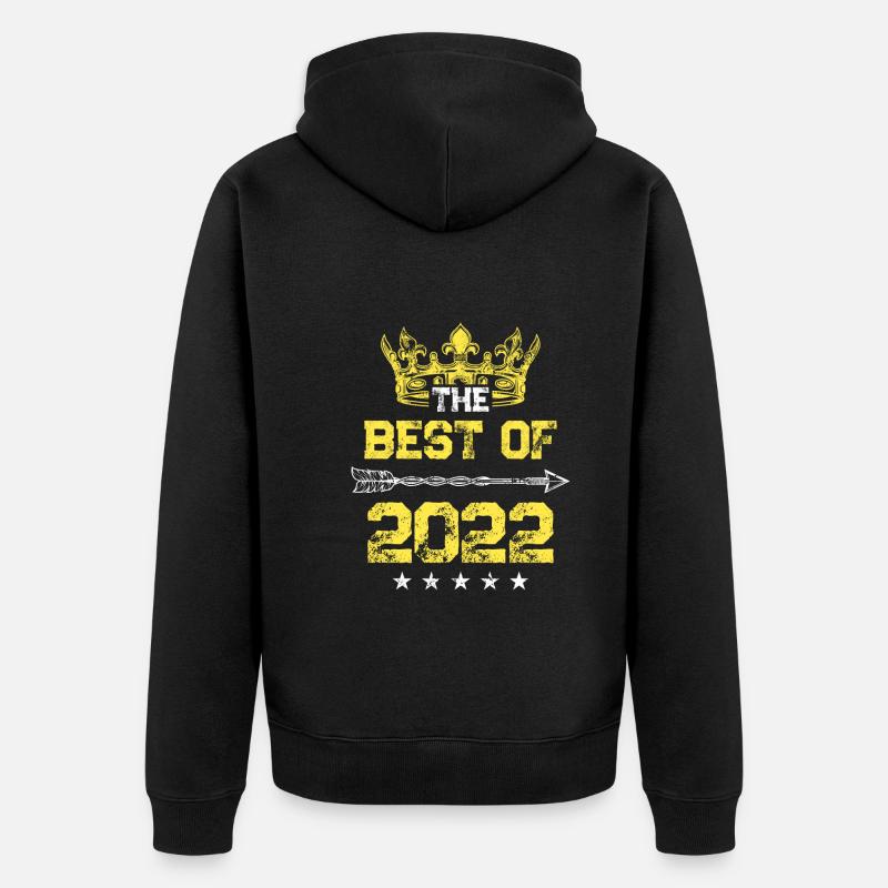 2022 meilleur de l’anniversaire - Veste à capuche bio Premium Unisexe - noir