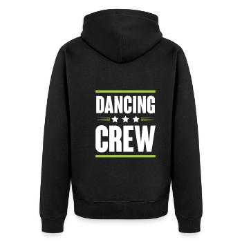 Dancing Crew - Unisex Premium Bio Zip Hoodie - Schwarz - Hinten - Nico (187cm)