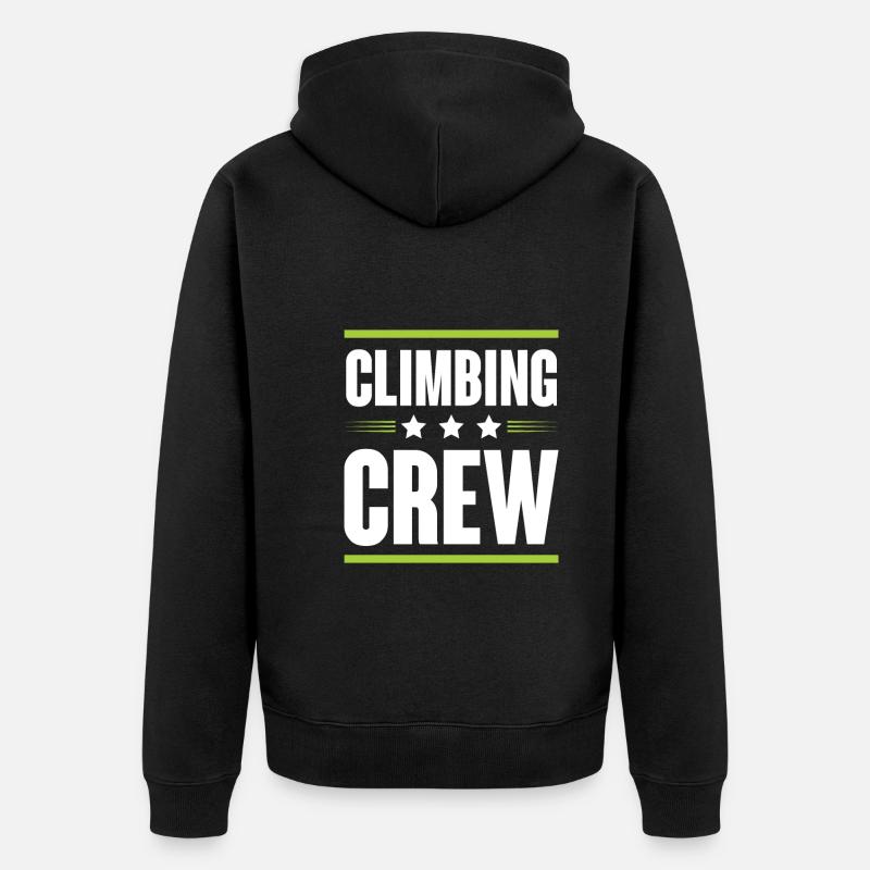 Climbing Crew - Unisex Premium Bio Zip Hoodie - Schwarz