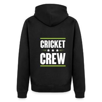 Équipe de cricket - Veste à capuche bio Premium Unisexe - noir - Dos - Nico (187cm)