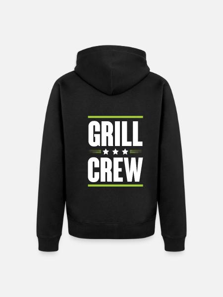 Grill Crew - Unisex Premium Organic Zip Hoodie - black