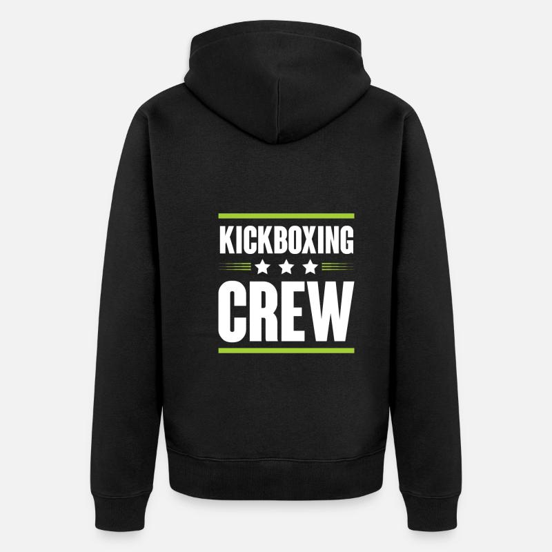 Kickboxing Crew - Unisex Premium Bio Zip Hoodie - Schwarz