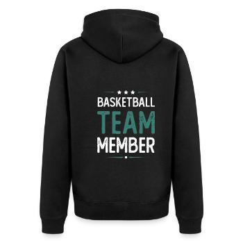 Équipe de basket-ball - Veste à capuche bio Premium Unisexe - noir - Dos - Nico (187cm)
