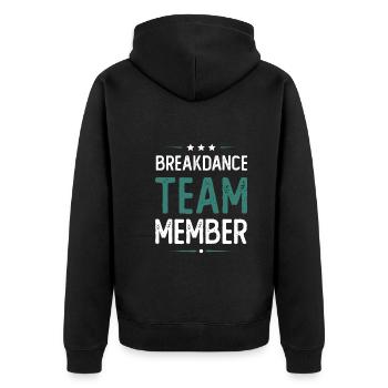 Équipe de breakdance - Veste à capuche bio Premium Unisexe - noir - Dos - Nico (187cm)
