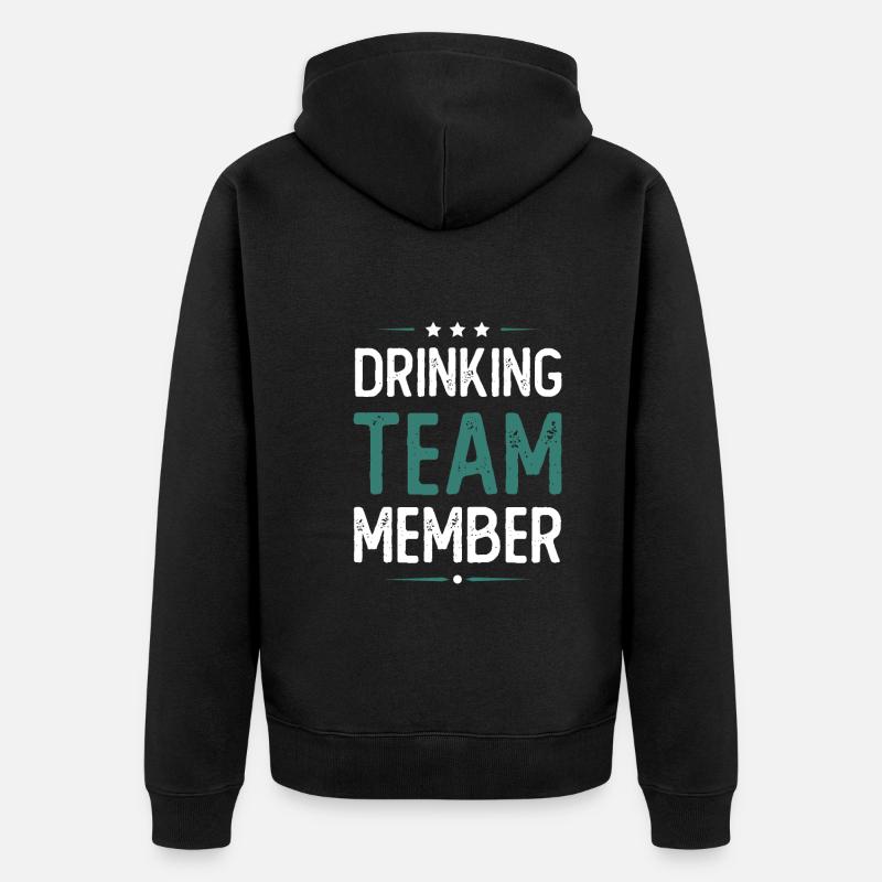 Équipe de consommation d’alcool - Veste à capuche bio Premium Unisexe - noir