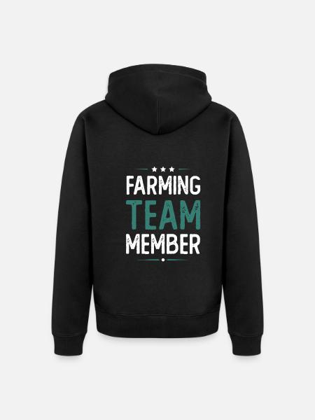 Farming Team - Unisex Premium Bio Zip Hoodie - Schwarz