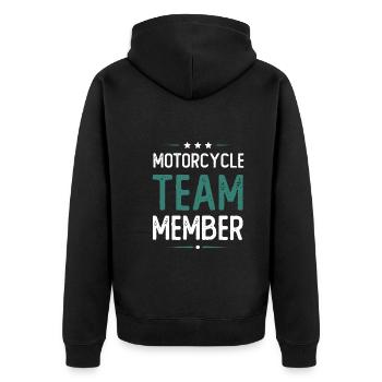 Équipe moto - Veste à capuche bio Premium Unisexe - noir - Dos - Nico (187cm)
