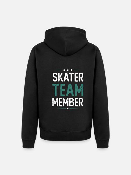 Équipe de patineurs - Veste à capuche bio Premium Unisexe - noir