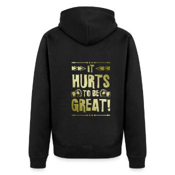 Mma Mixed matrial arts - Unisex Premium Organic Zip Hoodie - black - Back - Nico (187cm)