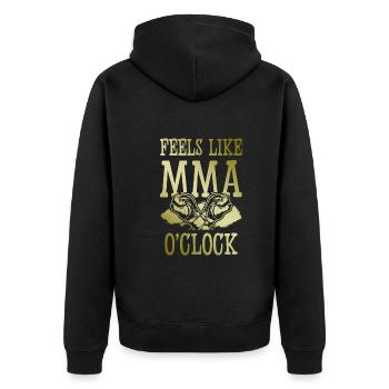 Mma Mixed matrial arts - Unisex Premium Organic Zip Hoodie - black - Back - Nico (187cm)