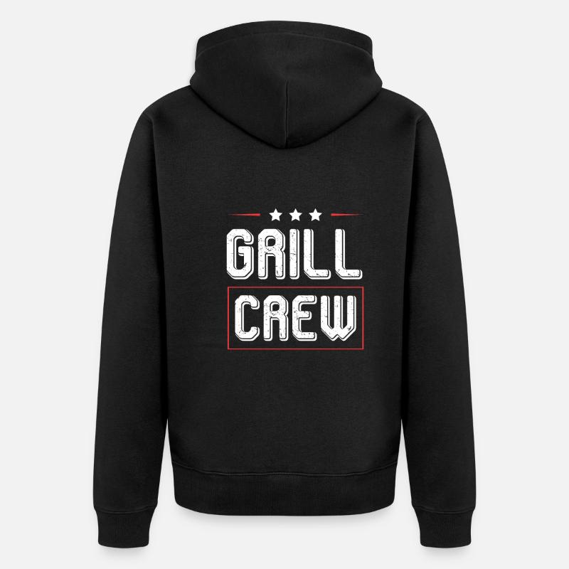 Équipage de grillades - Veste à capuche bio Premium Unisexe - noir
