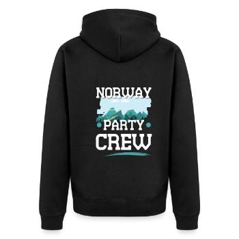 Équipage de la fête en Norvège - Veste à capuche bio Premium Unisexe - noir - Dos - Nico (187cm)