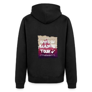 Apres SKi Mädels Tour - Unisex Premium Bio Zip Hoodie - Schwarz - Hinten - Nico (187cm)