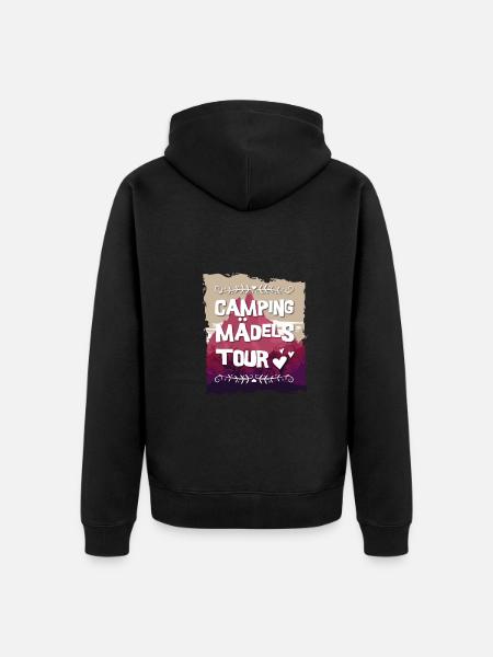Camping Mädels Tour - Unisex Premium Bio Zip Hoodie - Schwarz