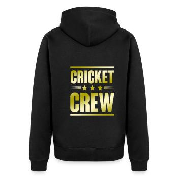 Équipe de cricket - Veste à capuche bio Premium Unisexe - noir - Dos - Nico (187cm)
