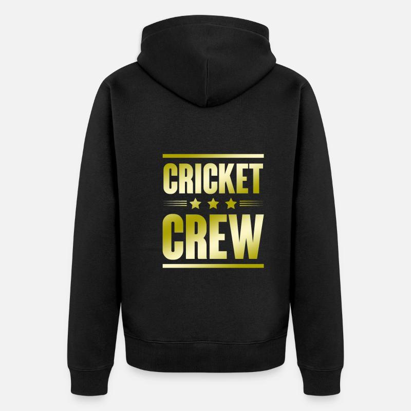 Équipe de cricket - Veste à capuche bio Premium Unisexe - noir