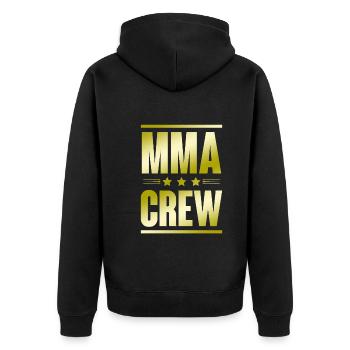 Mma Crew - Unisex Premium Bio Zip Hoodie - Schwarz - Hinten - Nico (187cm)
