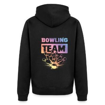 Équipe de bowling - Veste à capuche bio Premium Unisexe - noir - Dos - Nico (187cm)