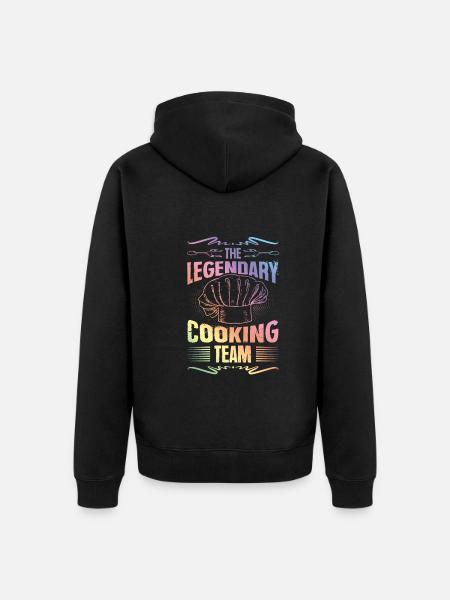 legendary cooking team - Unisex Premium Bio Zip Hoodie - Schwarz