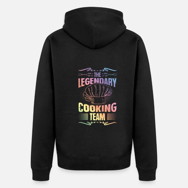 Équipe de cuisine légendaire - Veste à capuche bio Premium Unisexe - noir