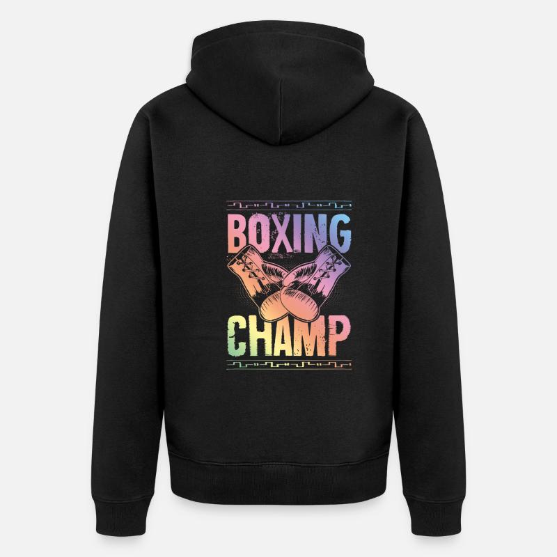 Champion de boxe - Veste à capuche bio Premium Unisexe - noir