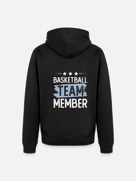 Basketball Team - Unisex Premium Organic Zip Hoodie - black