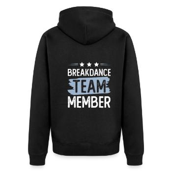 Équipe de breakdance - Veste à capuche bio Premium Unisexe - noir - Dos - Nico (187cm)