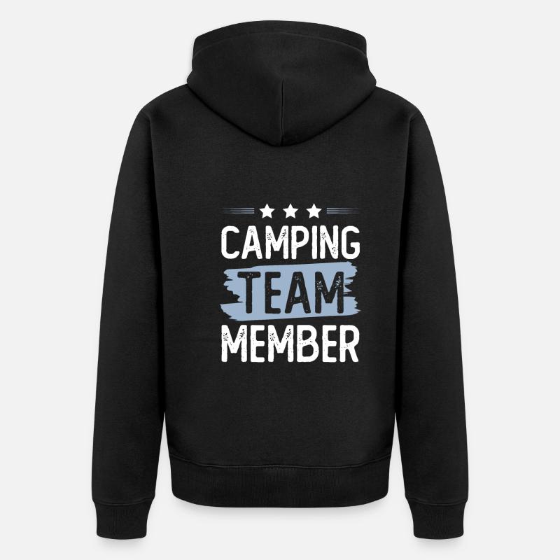 Équipe de camping - Veste à capuche bio Premium Unisexe - noir