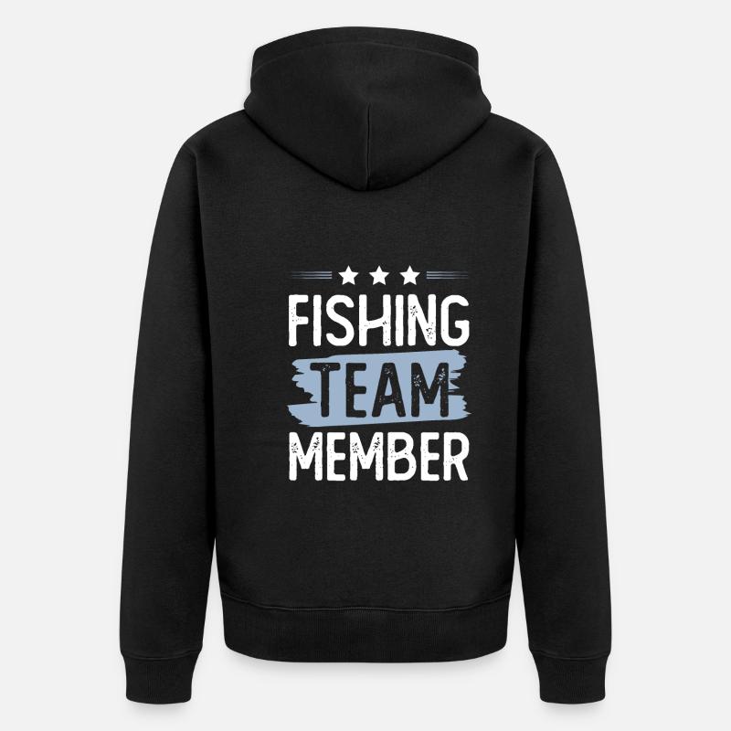 Équipe de pêche - Veste à capuche bio Premium Unisexe - noir