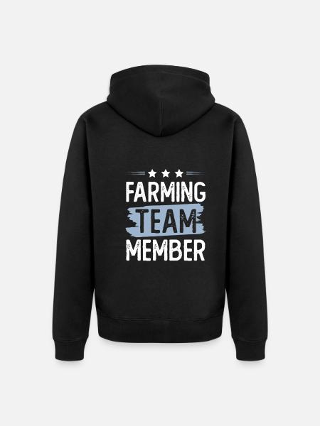 Farming Team - Unisex Premium Bio Zip Hoodie - Schwarz