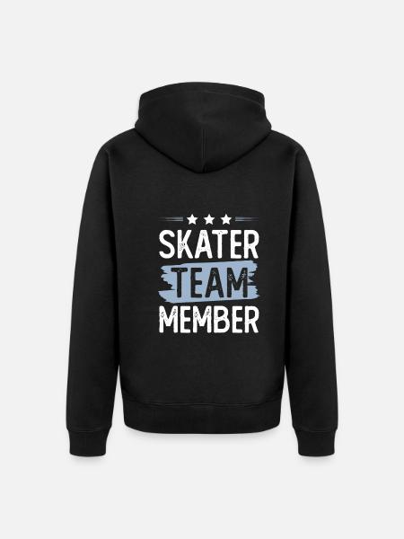 Skater Team - Unisex Premium Organic Zip Hoodie - black