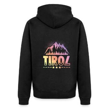 Tyrol Autriche - Veste à capuche bio Premium Unisexe - noir - Dos - Nico (187cm)
