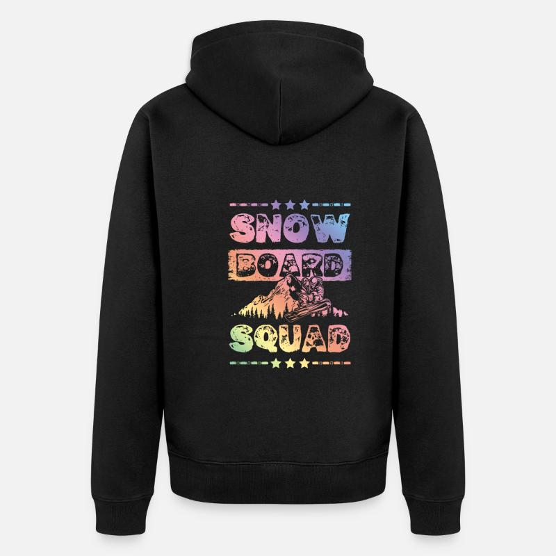 Équipe de snowboard - Veste à capuche bio Premium Unisexe - noir