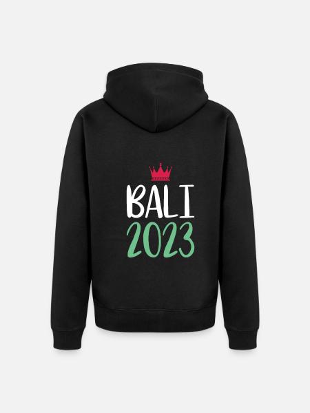 Bali 2023 - Unisex Premium Bio Zip Hoodie - Schwarz