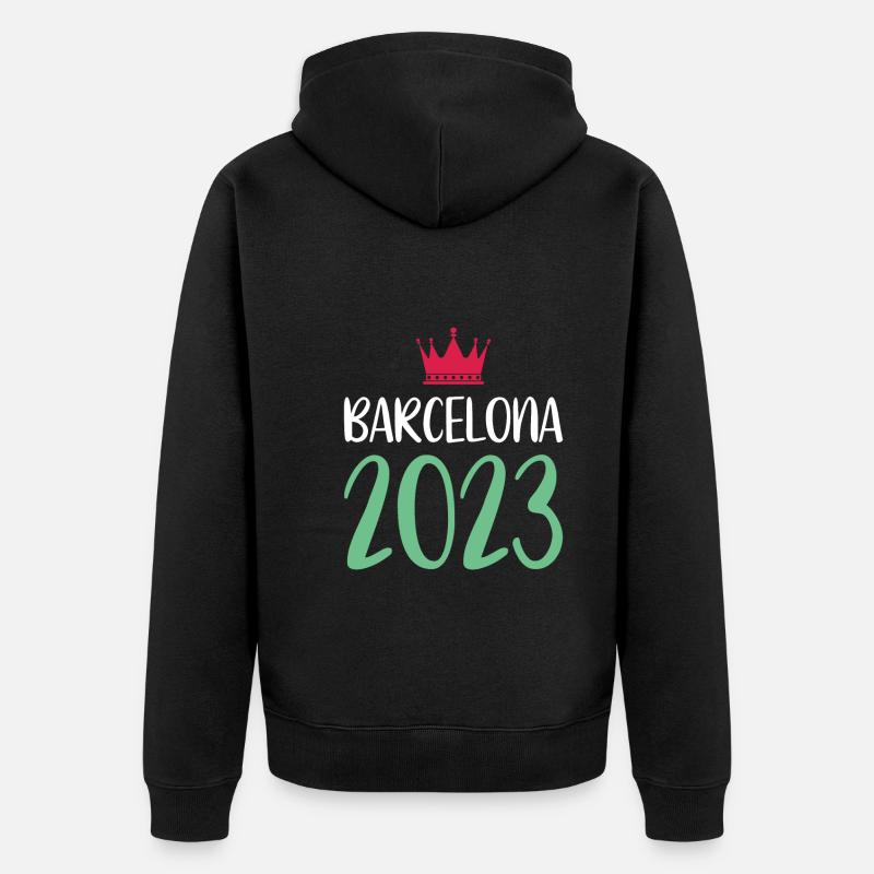 Barcelone 2023 - Veste à capuche bio Premium Unisexe - noir