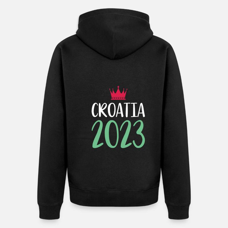 Croatia 2023 - Unisex Premium Bio Zip Hoodie - Schwarz