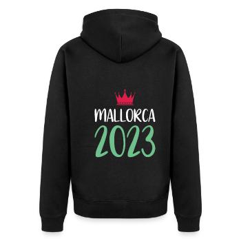 Majorque 2023 - Veste à capuche bio Premium Unisexe - noir - Dos - Nico (187cm)