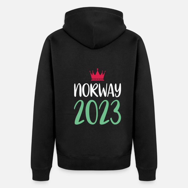 Norvège 2023 - Veste à capuche bio Premium Unisexe - noir