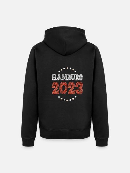 Hamburg 2023 - Unisex Premium Bio Zip Hoodie - Schwarz