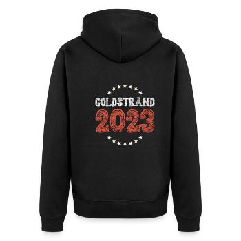 Sables d’or 2023 (Garantie du prix le plus bas) - Veste à capuche bio Premium Unisexe - noir - Dos - Nico (187cm)
