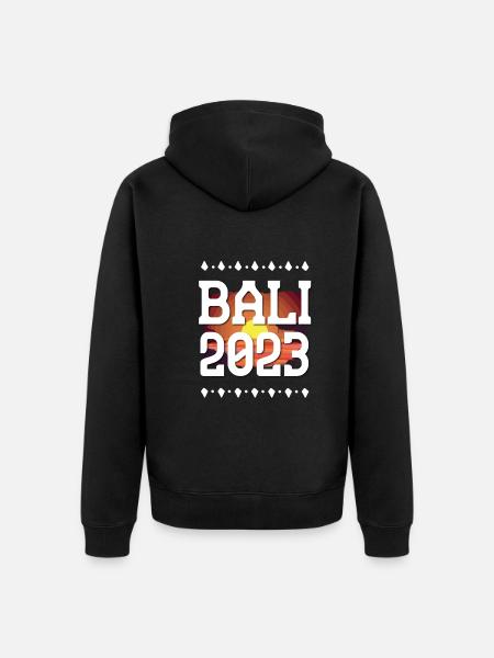 Bali 2023 - Unisex Premium Bio Zip Hoodie - Schwarz