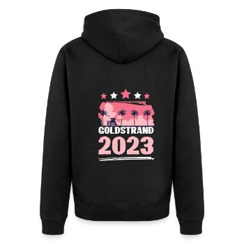 Sables d’or 2023 (Garantie du prix le plus bas) - Veste à capuche bio Premium Unisexe - noir - Dos - Nico (187cm)