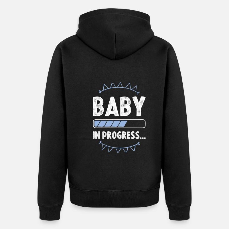 Bébé en cours - Veste à capuche bio Premium Unisexe - noir