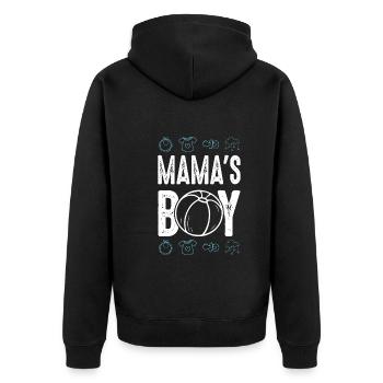 Baby Mama's Boy - Unisex Premium Organic Zip Hoodie - black - Back - Nico (187cm)