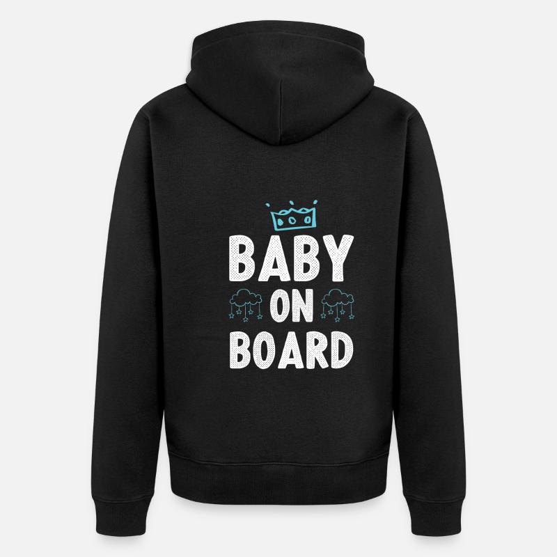 Bébé à bord - Veste à capuche bio Premium Unisexe - noir