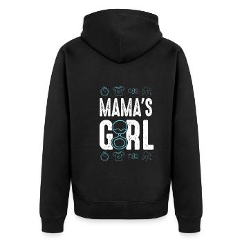 Bébé Mamas Fille - Veste à capuche bio Premium Unisexe - noir - Dos - Nico (187cm)